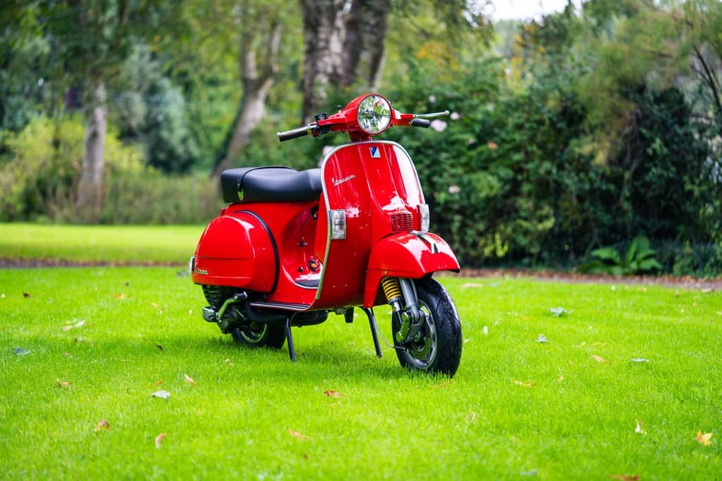 2016 Vespa PX125 Super low miles, finished in Rosso red and CBT