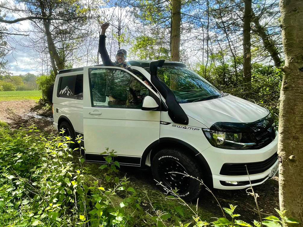 Winner William Morris of a VW T6 Highline - 4 Motion - 4x4 Off Road - 100% Off Grid Swamper - 3rd May