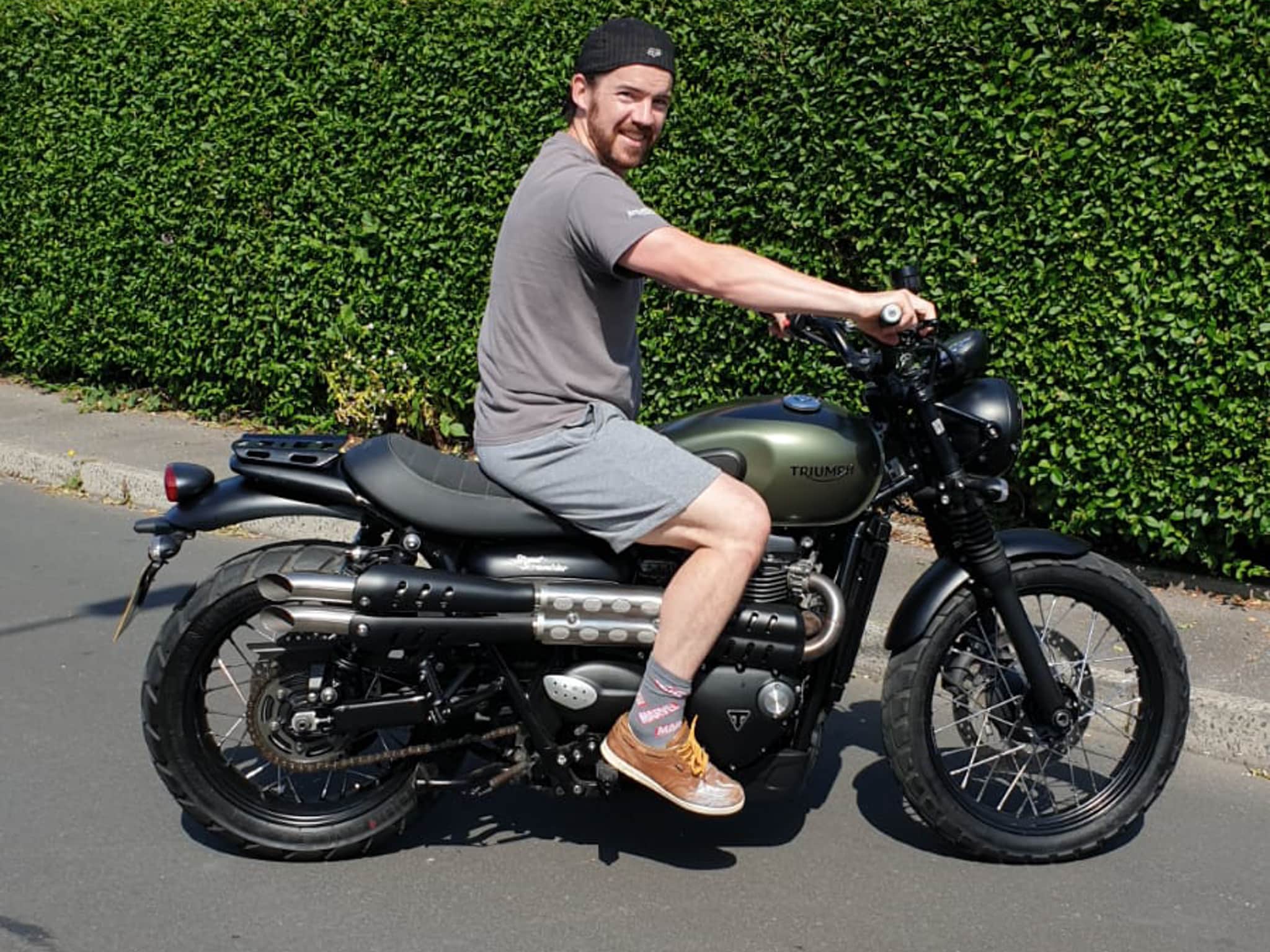 Winner Graeme Mcleish of a 2018 Triumph Street Scrambler 900cc… Custom ! 19th July