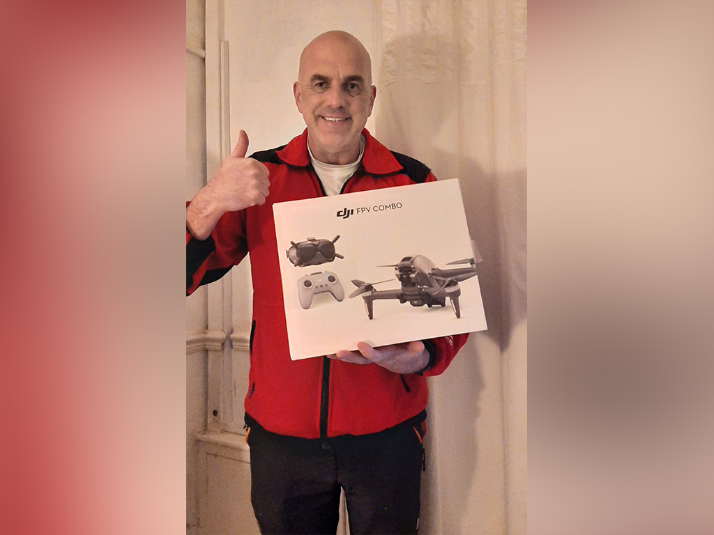 Winner Paul Hindle of a DJI Drone FPV Combo - 16th March