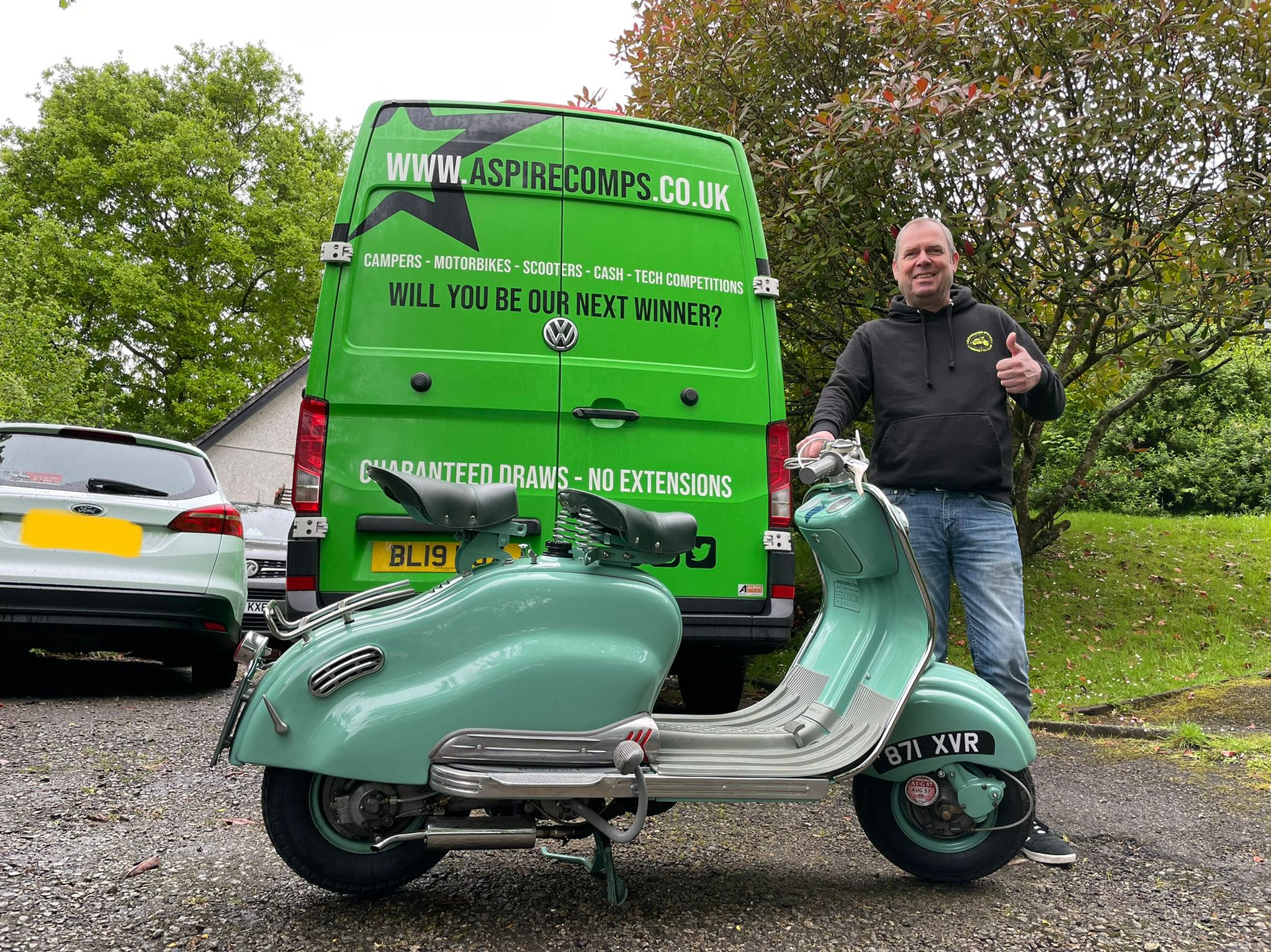 Winner Kevin Doyle of a LD150  -  1956 Lambretta - twin seat - 4th May