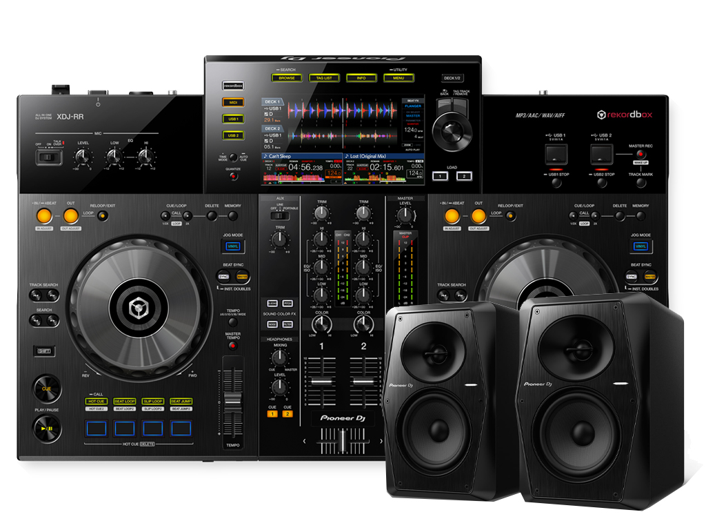 Pioneer XDJ-RR All-In-One DJ System For Rekordbox and 2 x Pioneer VM50 Active Monitor Speakers – 23rd Feb