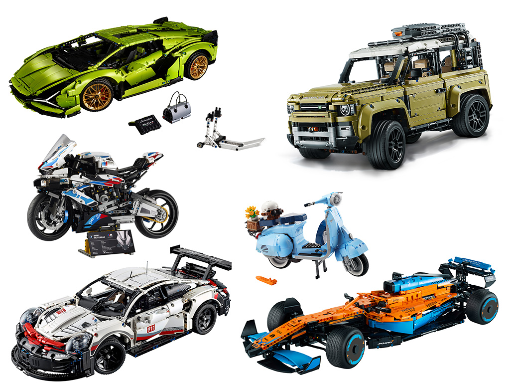 LEGO x 6 Mega Bundle - Porsche, Land Rover, Vespa, BMW, Lambo, F1 car - 20th July